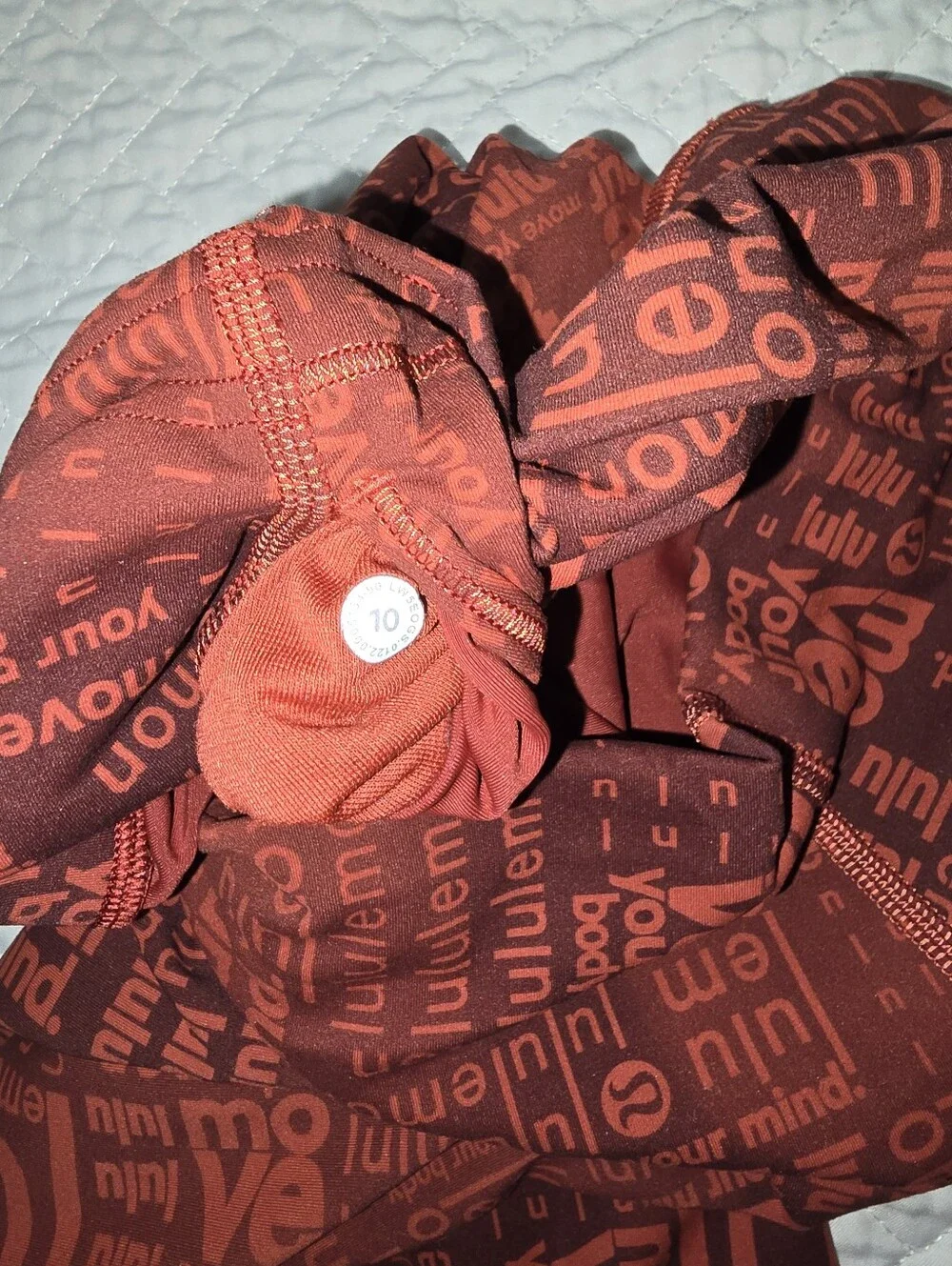 lululemon athletica Deep Burgundy Logo-Print Leggings